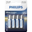 Батарейка PHILIPS AA LR6 Ultra Alkaline * 4 (LR6E4B/10) U0380374