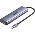 Концентратор Ugreen USB-C 5-in-1 3xUSB-A + 1xUSB-C PD100W + DisplayPort 4K60Hz black (75642) U1182337