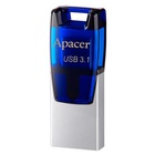 USB флеш накопитель Apacer 16GB AH179 Blue USB 3.1 OTG (AP16GAH179U-1) U0265602