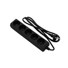 Мережевий подовжувач 2E 5XCEE7/17, 1.5м, black (2E-U0510M1.5BK_Gift) U0801909
