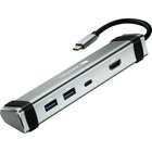 Концентратор CANYON USB Type-C to Type-C PD + 2*USB3.0 + HDMI 4K/30fps (CNS-TDS03DG) U0439453