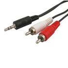 Кабель мультимедийный Jack 3.5mm M to 2xRCA 1.5 m Vinga (VCPDCJ35MRCA21.5BK) U0311005