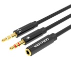 Кабель мультимедійний Jack 3.5mm 4pin F to 2X 3.5mm M Vention (BBTBY) U0955528