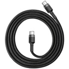 Дата кабель USB-C to USB-C 1.0m 3A 60W Cafule Black Baseus (CATKLF-GG1) U0814640