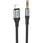 Кабель мультимедійний Lightning to 3.5mm M 1.0m nylon UPA26 black HOCO (6942007608817) U1187010