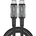 Дата кабель USB-C to USB-C 1.0m USB 4.0 240W audio/video black-grey Acefast (6974316282631) U1137368