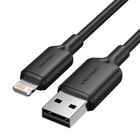 Дата кабель USB 2.0 AM to Lightning 1.0m 2.4A black Vention (LAMBF) U1125656