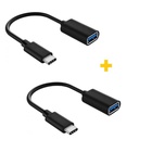 Перехідник OTG USB 2.0 AF to USB-C 0.11m 2PCS black XoKo (XK-AC230-BK2) U1091578