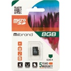 Карта памяти Mibrand 8GB microSD class 4 (MICDC4/8GB) U0507790