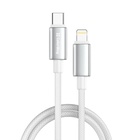 Дата кабель USB-C to Lightning 2.0m PD30W zinc alloy braided white ColorWay (CW-CBPDCL099-WT) U1170569