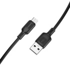 Дата кабель USB 2.0 AM to Micro 5P 1.0m silicone black BOROFONE (6941991115417) U1089573