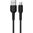 Дата кабель USB 2.0 AM to Micro 5P 1.0m 2A PVC BX16 black BOROFONE (6957531099499) U1067129