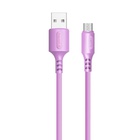 Дата кабель USB 2.0 AM to Micro 5P 1.0m soft silicone violet ColorWay (CW-CBUM044-PU) U0624093