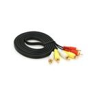 Кабель мультимедійний 3xRCA M to 3xRCA M 3.0m black Voltronic (YT-3хRCA(M)/3хRCA(M)-3.0G) U1096012