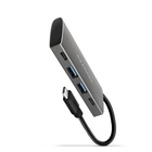 Концентратор AXAGON USB-C to 2xUSB-A + 2xUSB-C 10Gbps 0.13m gray (HMC-4G2) U1124555