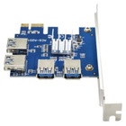 Адаптер Dynamode PCI-E x1-x16 to 4 PCI-E USB3.0 (RX-riser-card-PCI-E-1-to-4) U0641838