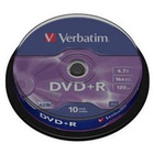 Диск DVD+R Verbatim 4.7Gb 16X CakeBox 10шт Silver (43498) KM02016