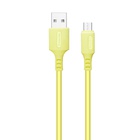 Дата кабель USB 2.0 AM to Micro 5P 1.0m soft silicone yellow ColorWay (CW-CBUM043-Y) U0624091