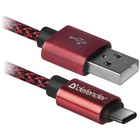 Дата кабель USB 2.0 AM to Type-C 1.0m USB09-03T PRO red Defender (87813) U0419256