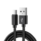 Дата кабель USB 2.0 AM to Micro 5P 1m nylon black Vinga (VCPDCMNB1BK) U0311015
