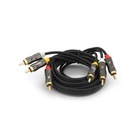 Кабель мультимедійний 3xRCA M to 3xRCA M 1.5m black VEGGIEG (YT-AV301) U1096015