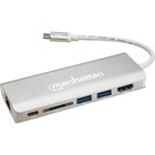 Концентратор Intracom USB3.1 Type-C to HDMI/USB 3.0x2/RJ45/SD/PD 60W Hub 7-in-1 Manhattan (152075) U0806732