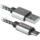 Дата кабель USB 2.0 AM to Micro 5P 1.0m USB08-03T PRO white Defender (87803) U0419249