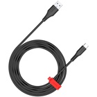 Дата кабель USB 2.0 AM to USB-C 2.0m 18W TPE black Canyon (CNS-AC18SC20B) U1158886