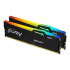 Модуль памяти для компьютера DDR5 32GB (2x16GB) 5600 MHz Beast RGB AM5 Black Kingston Fury (ex.HyperX) (KF556C36BBEAK2-32) U0700283