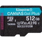 Карта пам'яті Kingston 512GB microSDXC сlass 10 UHS-I U3 V30 A2 Canvas Go Plus G4 (SDCG4/512GBSP) U1038894