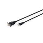 Кабель для передачі даних USB 2.0 AM to COM 1.8m DB9 RS232 FT232RNL black Digitus (DA-70172) U1156564