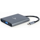 Концентратор Cablexpert USB-C 6-in-1 (Hub3.1/HDMI/VGA/PD/card-reader/audio) (A-CM-COMBO6-01) U0625151