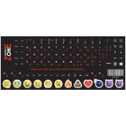 Наклейка на клавиатуру SampleZone непрозрачная чорная, бело-оранжевый (SZ-BK-RS) U0523997