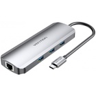 Концентратор Vention USB3.1 Type-C --> HDMI/USB 3.0x3/RJ45/SD/TF/TRRS 3.5mm/PD 10 (TOLHB) U0574962