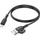 Дата кабель USB 2.0 AM to Lightning 1.0m 2.4A PVC BX91 black BOROFONE (6974443389883) U1067165