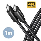 Дата кабель USB-C to USB-C 1.0m USB 3.2 Gen 2 PD 100W 5A 4K black AXAGON (BUCM32-CM10AB) U1124158