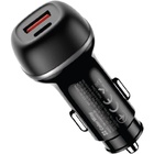 Зарядний пристрій ColorWay USB-C PD45W + USB QC3.0 car adapter (CW-CHA067PD-BK) U1137885