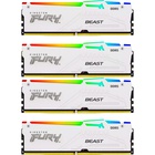 Модуль пам'яті для комп'ютера DDR5 128GB (4x32GB) 5600 MHz FURY Beast RGB White Kingston Fury (ex.HyperX) (KF556C40BWAK4-128) U0883778