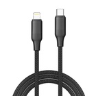 Дата кабель USB-C to Lightning 1.0m PD30W TPE embossed black ColorWay (CW-CBPDCL101-BK) U1170564