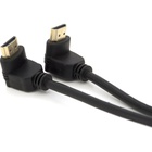 Кабель мультимедійний HDMI M to HDMI M 1.0m V1.4 90° corner black Merlion (YT-HDMI-1.0m/90°-90°) U1084964