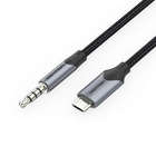 Кабель мультимедійний Micro 5P M to 3.5mm M 1.0m (4pin) black Vention (BDGBF) U1125508