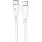 Дата кабель USB-C to USB-C 1.0m 60W PVC white Wibrand (WI.DC/BO1W-CC) U1199699