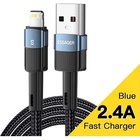 Дата кабель USB 2.0 AM to Lightning 2.0m 2.4A blue Essager (EXCL-XCA03) U1106710