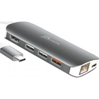Порт-реплікатор J5create Dock-Station USB-C 9-in-1 (хаб/HDMI/PD/картридер) (JCD383-N) U1135541