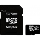 Карта памяти Silicon Power 64GB microSDXC Class 10 UHS-ISDR (SP064GBSTXBU1V10SP) U0156221