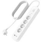Мережевий фільтр живлення Belkin 4хТипF, 16А, USB-A/USB-C 18Вт, 2м (SRB001VF2M-V2) U1176997
