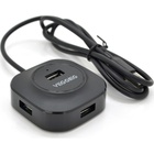 Концентратор VEGGIEG USB 2.0 to 4xUSB 1.0m black (V-U2409) U1098042