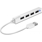 Концентратор Speedlink SNAPPY SLIM USB Hub, 4-Port, USB 2.0, Passive, White (SL-140000-WE) U0406374