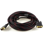 Кабель мультимедійний DVI M to DVI M 5.0m 24+1pin black/red Merlion (YT-DVI(M)/(M)NY/RD-5.0m) U1098532