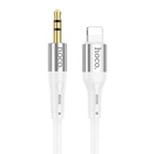 Кабель мультимедійний Lightning to 3.5mm M 1.0m silicone UPA22 white HOCO (6931474769480) U1187009